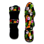 Aloha Hibiscus Pineapple Pattern Print Muay Thai Shin Guard