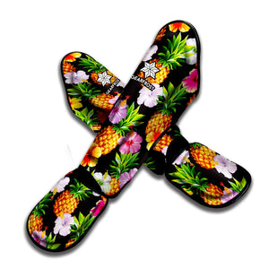 Aloha Hibiscus Pineapple Pattern Print Muay Thai Shin Guard