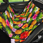 Aloha Hibiscus Pineapple Pattern Print Pet Car Back Seat Cover