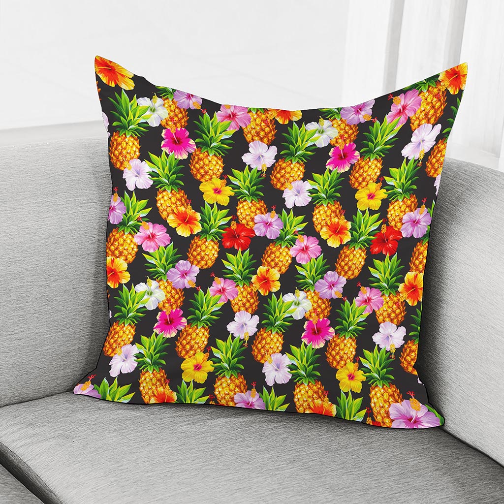 Aloha Hibiscus Pineapple Pattern Print Pillow Cover