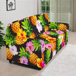 Aloha Hibiscus Pineapple Pattern Print Sofa Cover