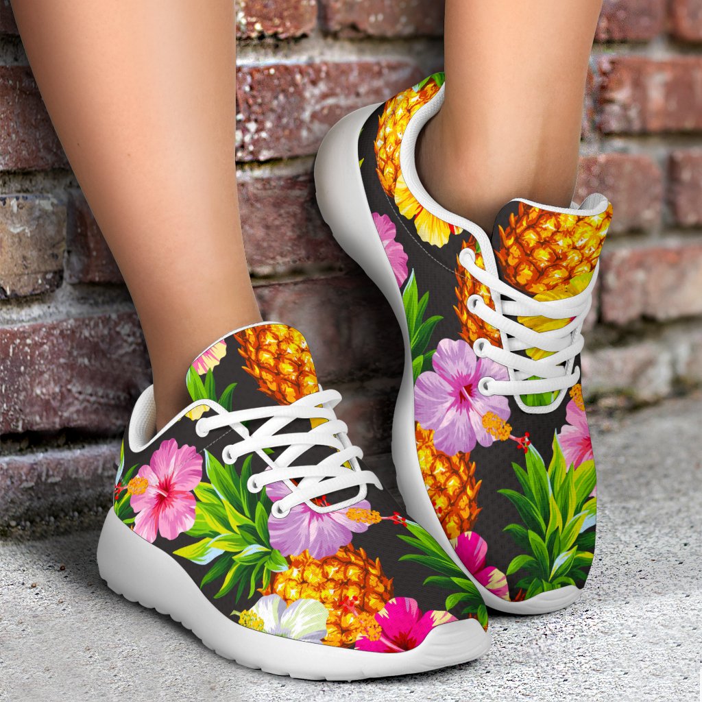 Aloha Hibiscus Pineapple Pattern Print Sport Shoes GearFrost