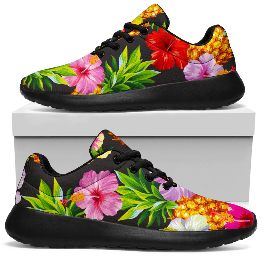 Aloha Hibiscus Pineapple Pattern Print Sport Shoes GearFrost