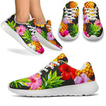 Aloha Hibiscus Pineapple Pattern Print Sport Shoes GearFrost