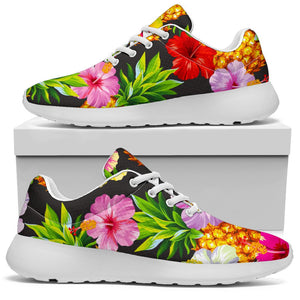 Aloha Hibiscus Pineapple Pattern Print Sport Shoes GearFrost