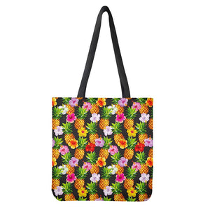 Aloha Hibiscus Pineapple Pattern Print Tote Bag