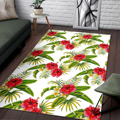 Aloha Hibiscus Tropical Pattern Print Area Rug GearFrost