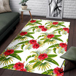 Aloha Hibiscus Tropical Pattern Print Area Rug GearFrost