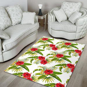 Aloha Hibiscus Tropical Pattern Print Area Rug GearFrost