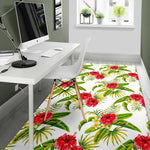 Aloha Hibiscus Tropical Pattern Print Area Rug GearFrost