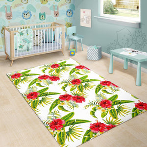 Aloha Hibiscus Tropical Pattern Print Area Rug GearFrost