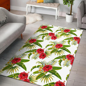 Aloha Hibiscus Tropical Pattern Print Area Rug GearFrost