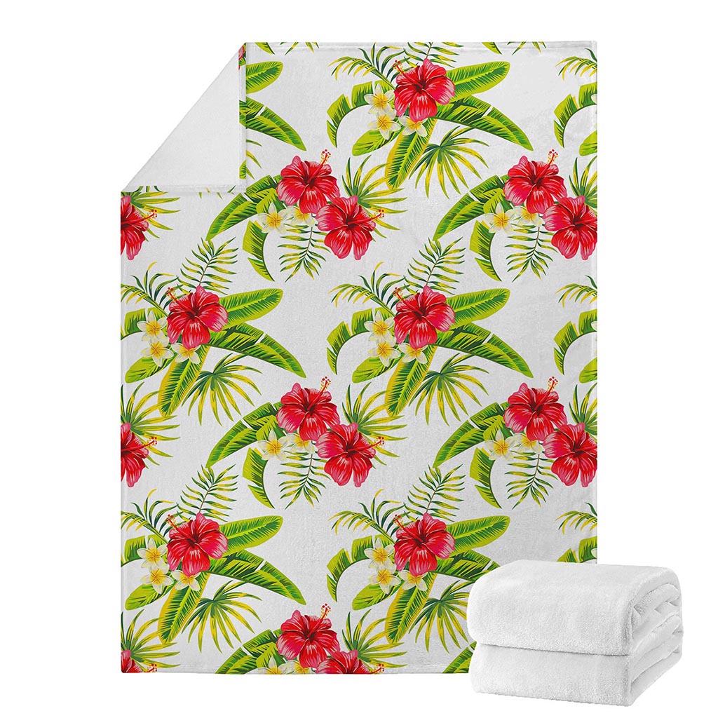Aloha Hibiscus Tropical Pattern Print Blanket