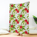 Aloha Hibiscus Tropical Pattern Print Blanket