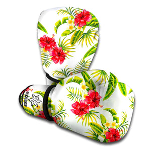 Aloha Hibiscus Tropical Pattern Print Boxing Gloves