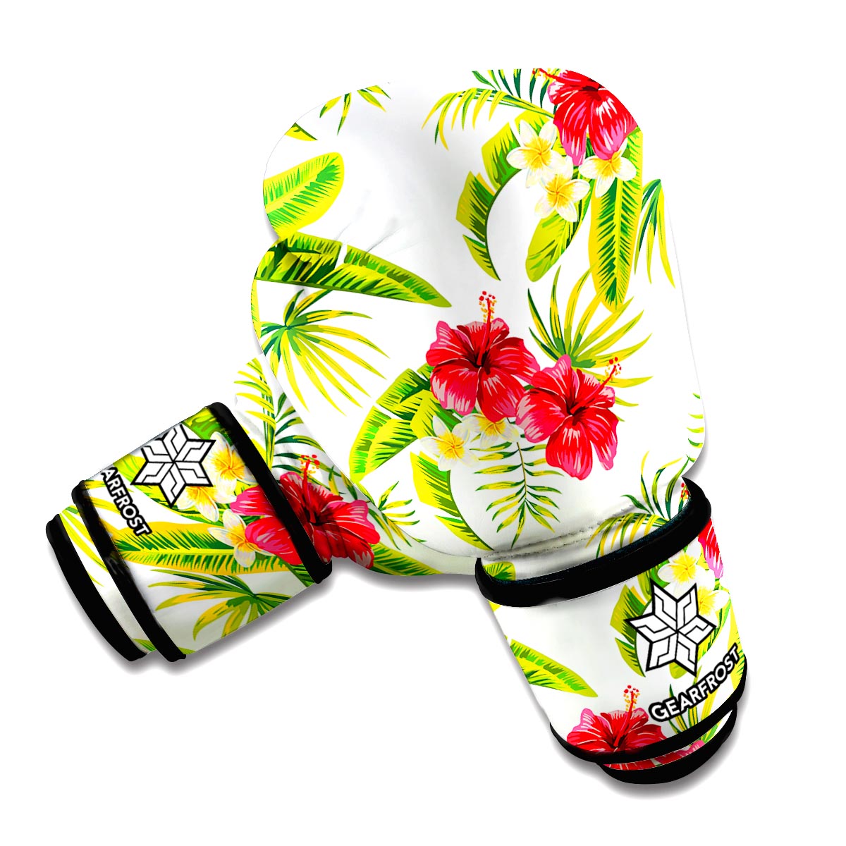 Aloha Hibiscus Tropical Pattern Print Boxing Gloves