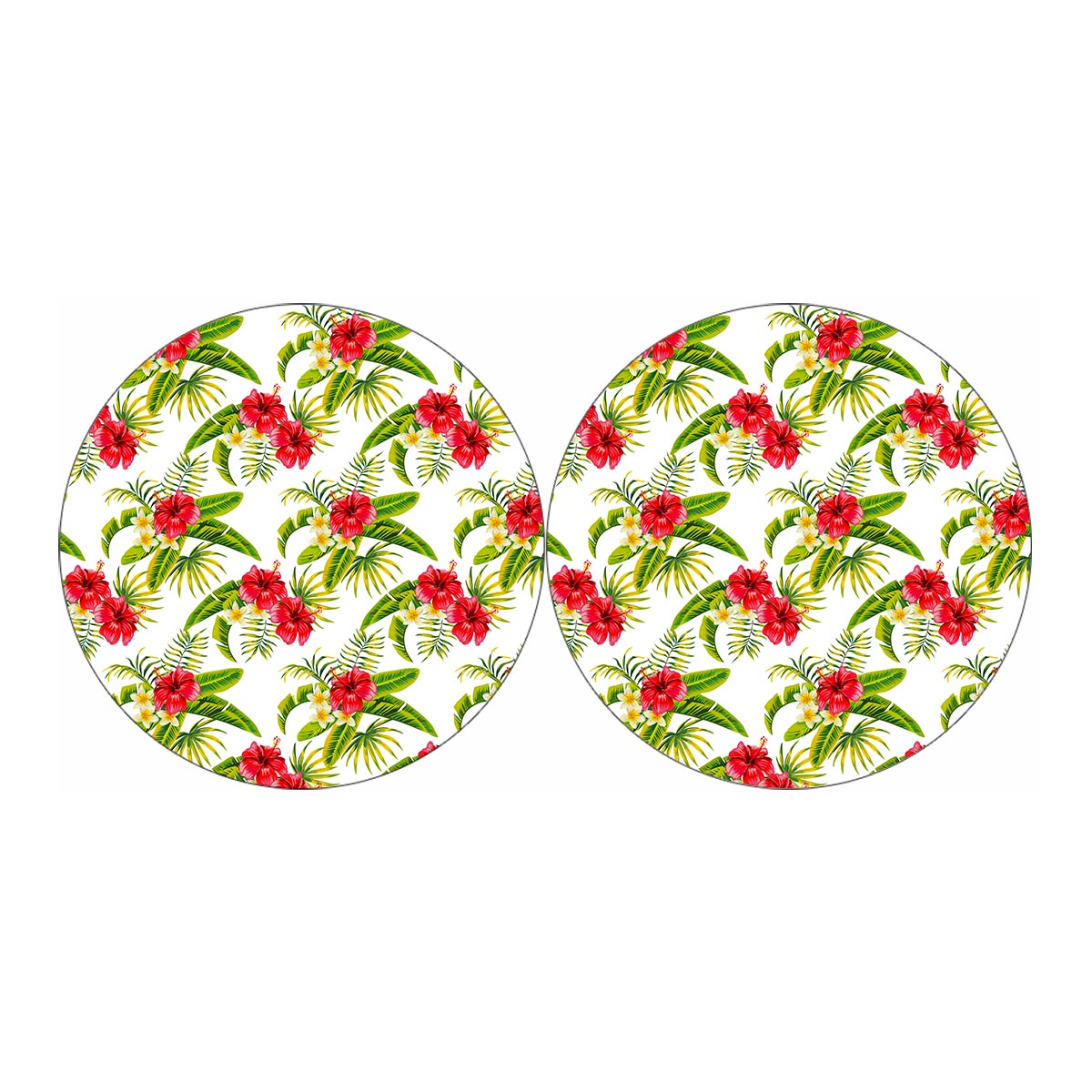 Aloha Hibiscus Tropical Pattern Print Car Coasters
