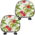 Aloha Hibiscus Tropical Pattern Print Car Headrest Covers