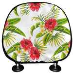 Aloha Hibiscus Tropical Pattern Print Car Headrest Covers