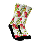 Aloha Hibiscus Tropical Pattern Print Crew Socks