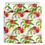 Aloha Hibiscus Tropical Pattern Print Duvet Cover Bedding Set