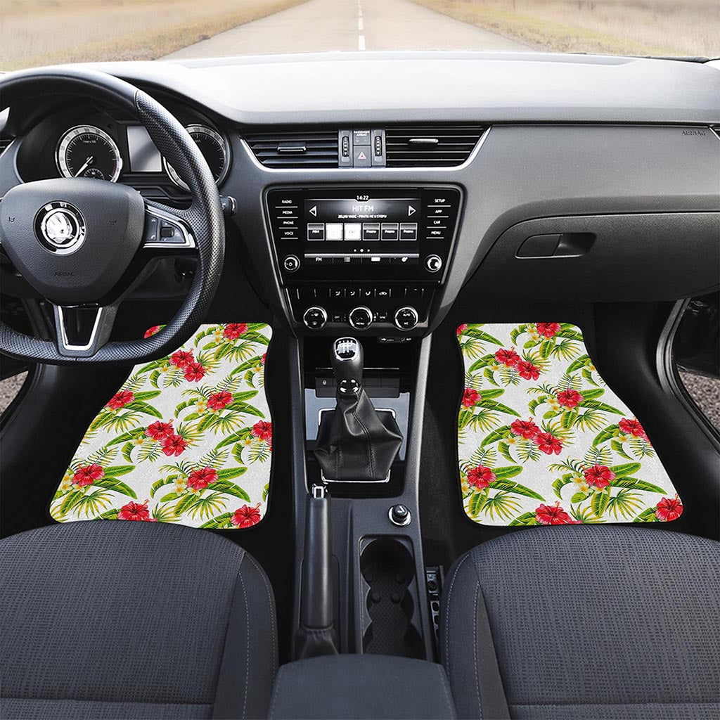 Aloha Hibiscus Tropical Pattern Print Front Car Floor Mats