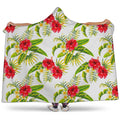 Aloha Hibiscus Tropical Pattern Print Hooded Blanket