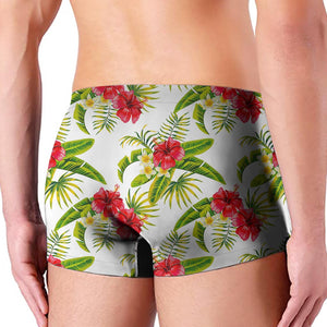 Aloha Hibiscus Tropical Pattern Print Men's Boxer Briefs