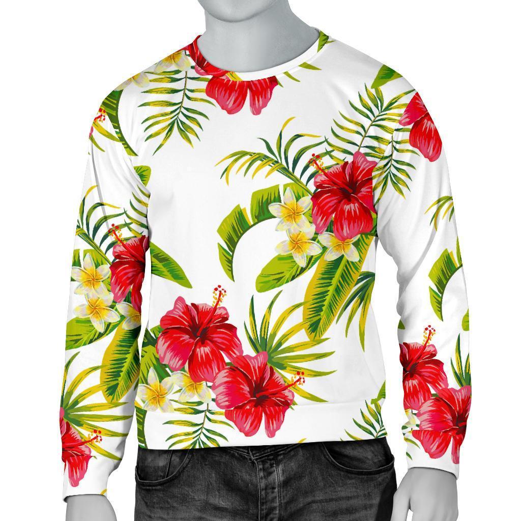 Aloha Hibiscus Tropical Pattern Print Men's Crewneck Sweatshirt GearFrost