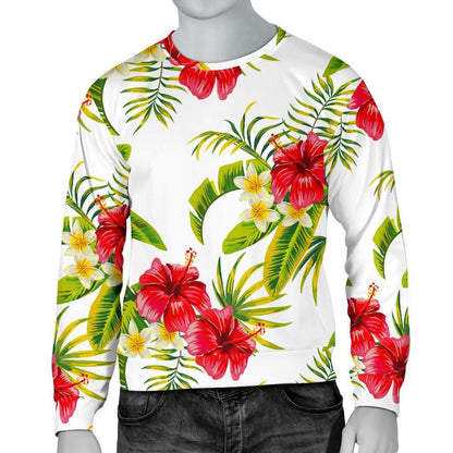 Aloha Hibiscus Tropical Pattern Print Men's Crewneck Sweatshirt GearFrost
