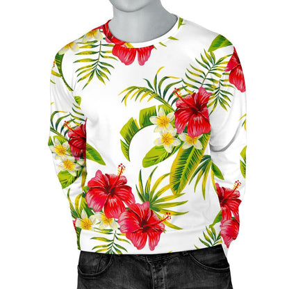 Aloha Hibiscus Tropical Pattern Print Men's Crewneck Sweatshirt GearFrost