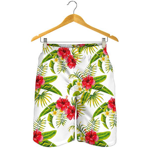 Aloha Hibiscus Tropical Pattern Print Men's Shorts