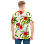 Aloha Hibiscus Tropical Pattern Print Men's T-Shirt