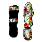 Aloha Hibiscus Tropical Pattern Print Muay Thai Shin Guard