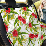 Aloha Hibiscus Tropical Pattern Print Pet Car Back Seat Cover