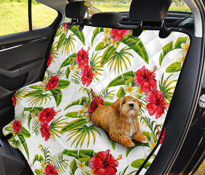 Aloha Hibiscus Tropical Pattern Print Pet Car Back Seat Cover