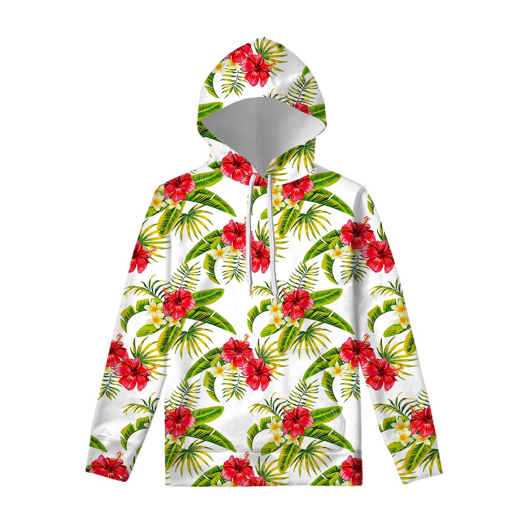 Aloha Hibiscus Tropical Pattern Print Pullover Hoodie