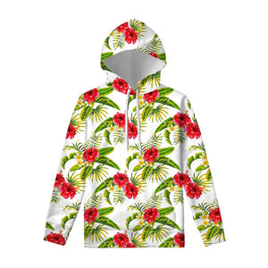 Aloha Hibiscus Tropical Pattern Print Pullover Hoodie