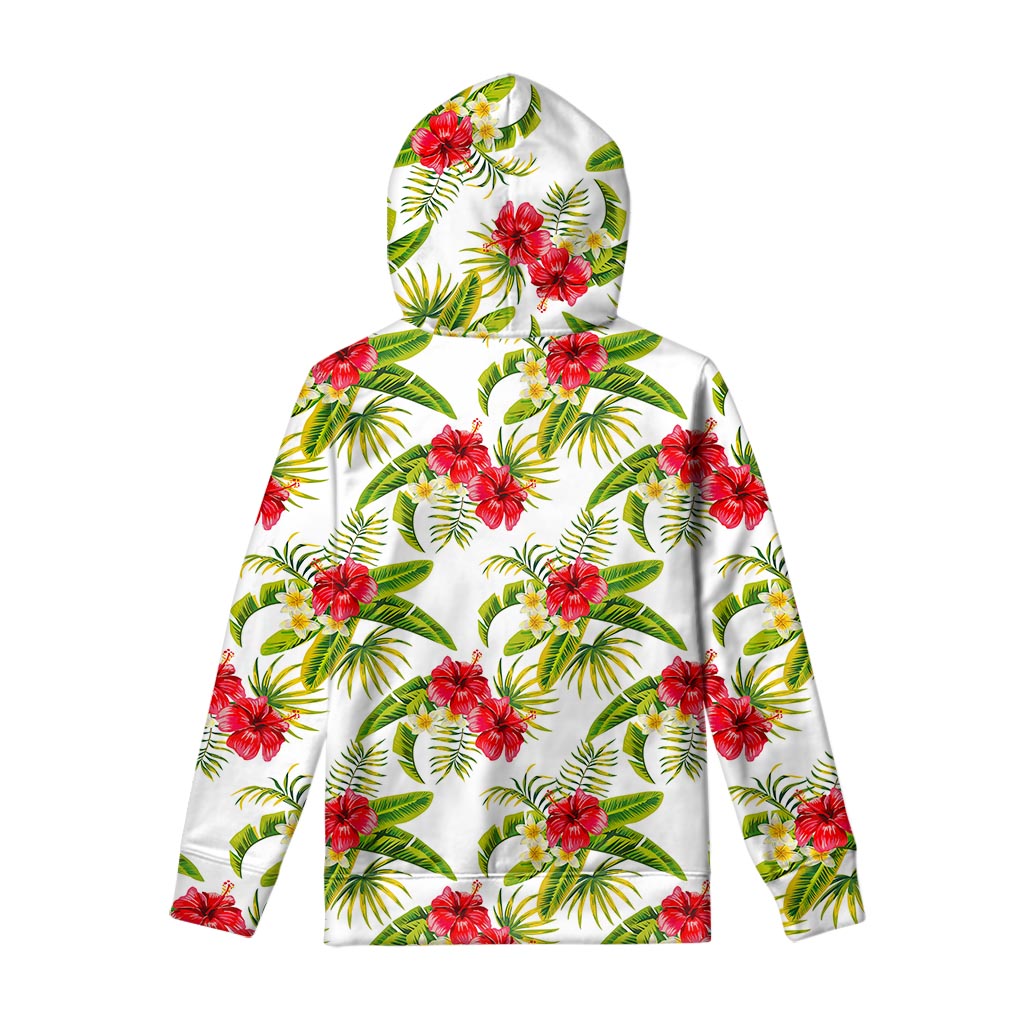 Aloha Hibiscus Tropical Pattern Print Pullover Hoodie