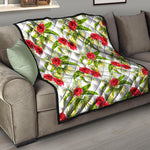 Aloha Hibiscus Tropical Pattern Print Quilt