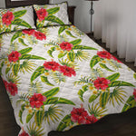 Aloha Hibiscus Tropical Pattern Print Quilt Bed Set