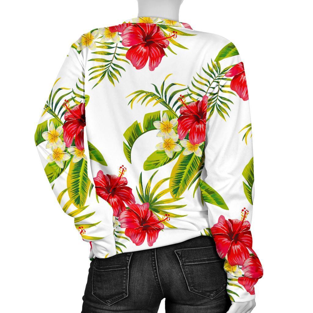 Aloha Hibiscus Tropical Pattern Print Women's Crewneck Sweatshirt GearFrost