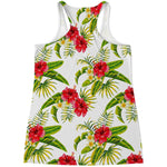 Aloha Hibiscus Tropical Pattern Print Women's Racerback Tank Top