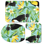 Aloha Keel-Billed Toucan Print 3 Piece Bath Mat Set