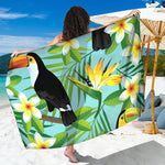 Aloha Keel-Billed Toucan Print Beach Sarong Wrap
