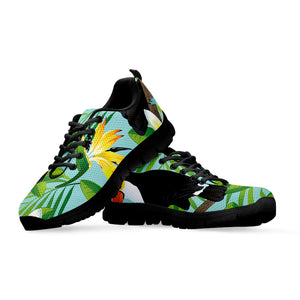 Aloha Keel-Billed Toucan Print Black Sneakers