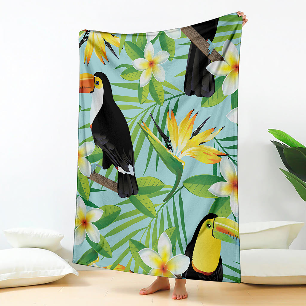 Aloha Keel-Billed Toucan Print Blanket