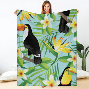 Aloha Keel-Billed Toucan Print Blanket