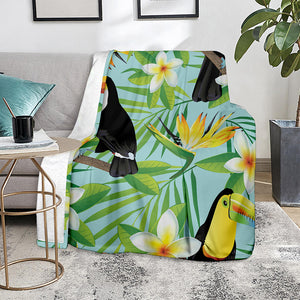 Aloha Keel-Billed Toucan Print Blanket