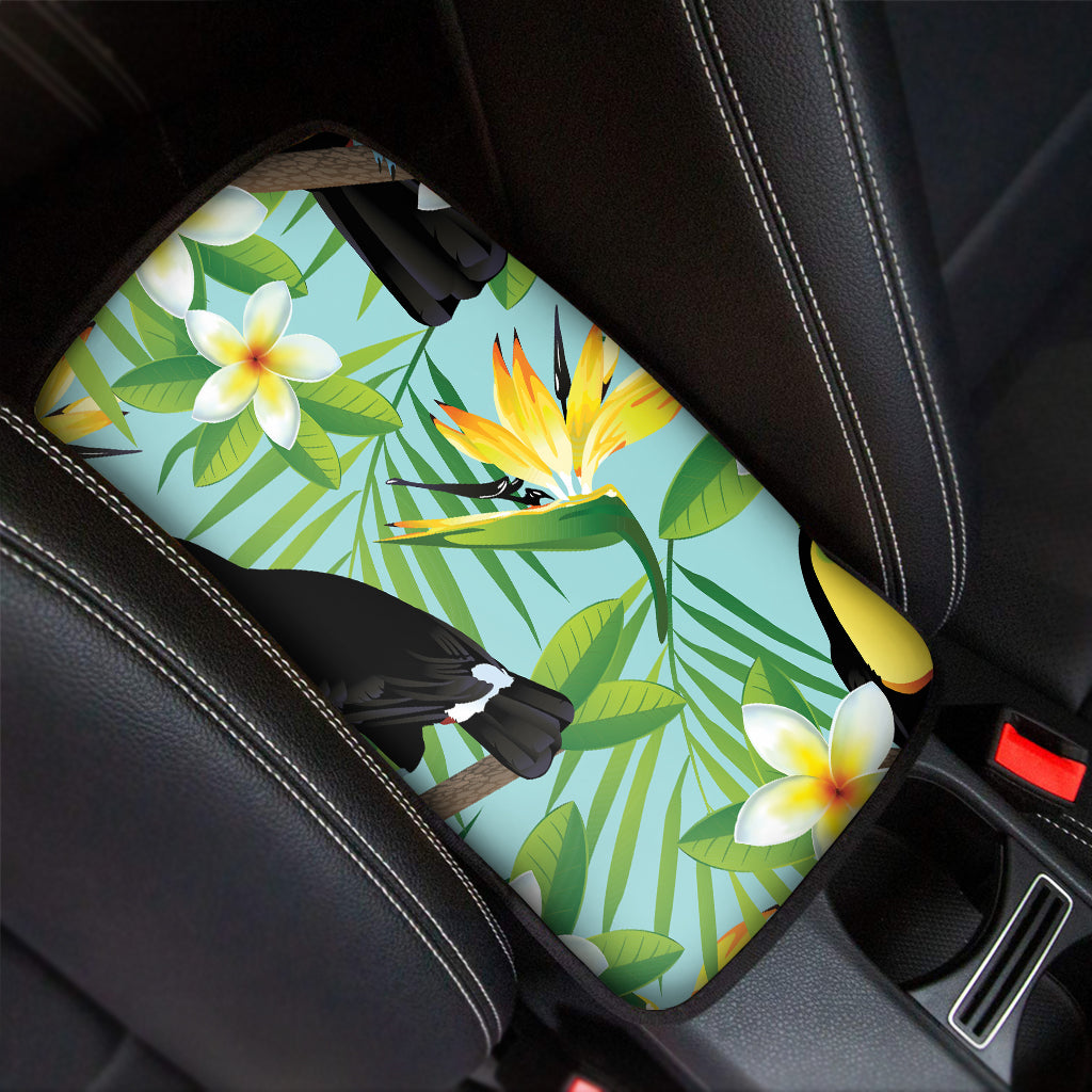 Aloha Keel-Billed Toucan Print Car Center Console Cover